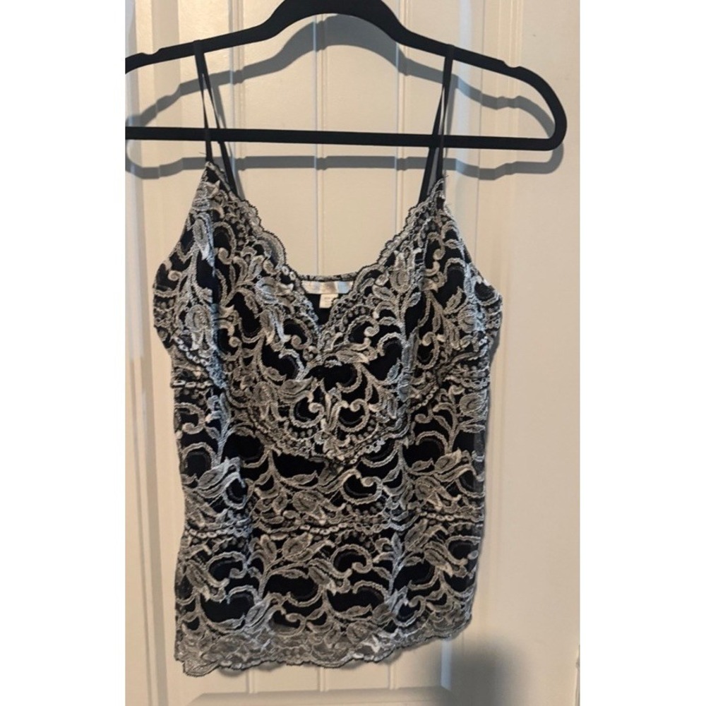 Y2K Gothic Camisole Tank Top Size Large Witchy Whimsigoth Romantic Lace
